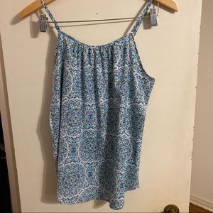 Floral Mandela print adjustable strap top